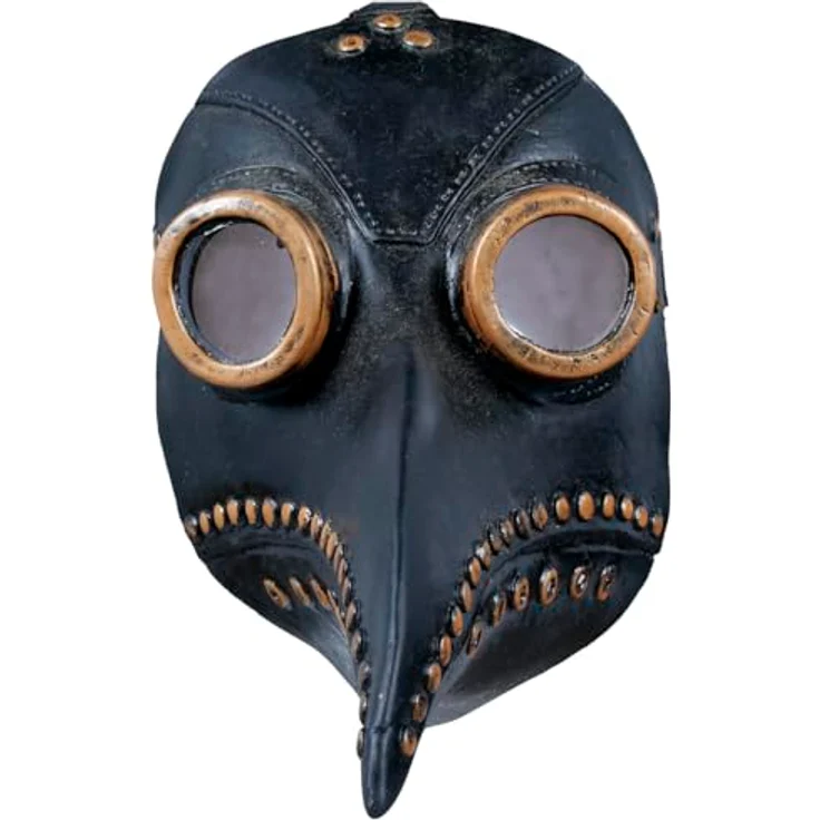 FIESTAS GUIRCA Latexmaske Doctor Pest, Kostümzubehör in Schwarz – Bild 3