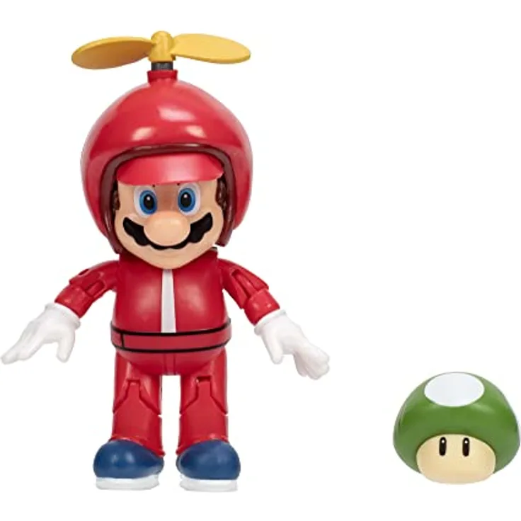 JAKKS PACIFIC Super Mario Elicottero Personaggio, Sammelfigur mit 16,5 cm Höhe, Spielzeug für Sammler