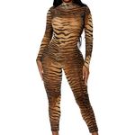 Forplay Cant Be Tamed Sexy Tiger-Kostüm, tiger, S-M, 90% Polyester, 10% Spandex, reißverschluss