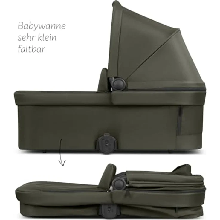 ABC Design City Life 2in1 Kombikinderwagen Set mit Tragewanne, kompakt für die Stadt, robuste Reifen, Farbe Avocado – Bild 5