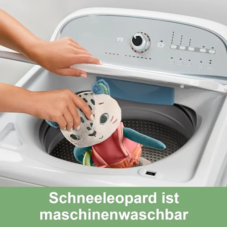 Fisher-Price® Kuscheltier Planet Friends, Schneeleopard, zum Teil aus recycelten Material – Bild 6