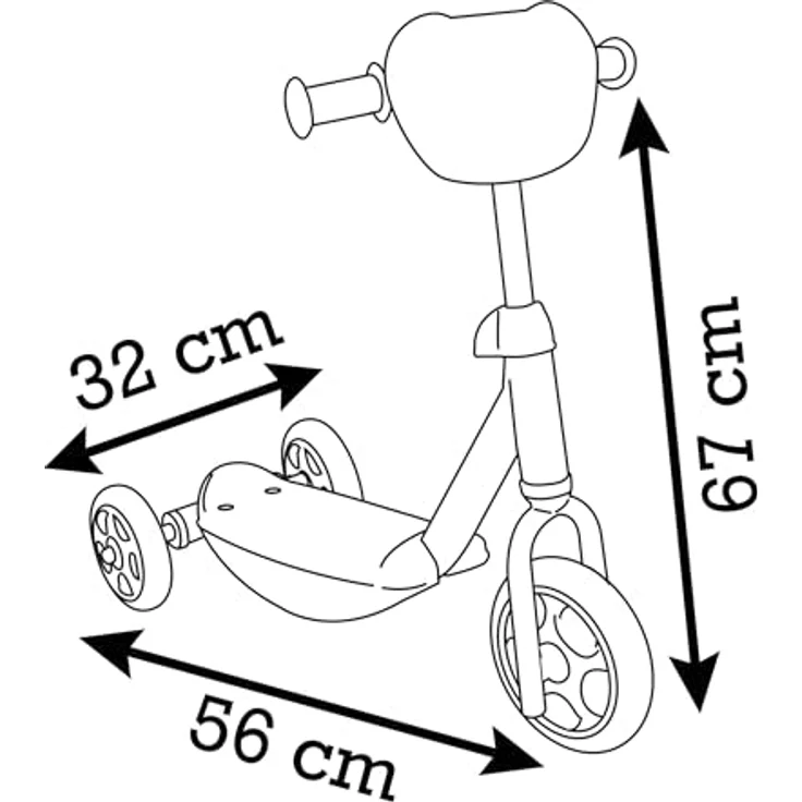 Smoby Paw Patrol Kinderroller - 3 Räder - Höhenverstellbarer Lenker - Stabile Konstruktion - Leicht & transportierbar - Ab 3 Jahren – Bild 3