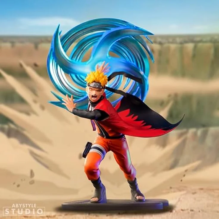 ABYstyle Naruto - Uzumaki Naruto SFC, PVC-Sammelfigur, Höhe 19 cm, Maßstab 1:10, Sage-Modus mit Wind Style: Rasenshuriken-Technik – Bild 9