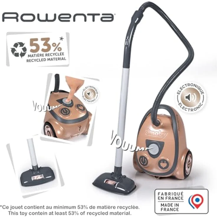 Smoby Rowenta Spielstaubsauger, mit Soundfunktion und Recyclingmaterial, geeignet für Kinder ab 3 Jahren – Bild 2