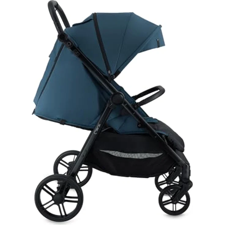 MoMi CLARA Kinderwagen, breiter Buggy in Blau für Kinder bis 22 kg, verstellbarer Schiebegriff, umfangreiches Zubehör – Bild 13
