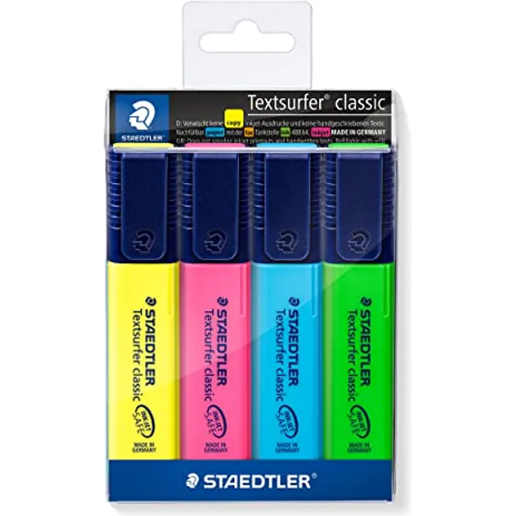 STAEDTLER 364 WP4 Textsurfer classic Textmarker 4 Stück im Weichplastiketui
