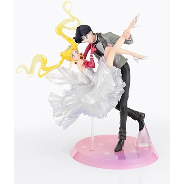 Bandai Tamashii Nations Sailor Moon FiguartsZERO Chouette PVC Statue Usagi & Tuxedo Mask, Moonlight Glow Edition, 24 cm, detailreich mit Base – Bild 2