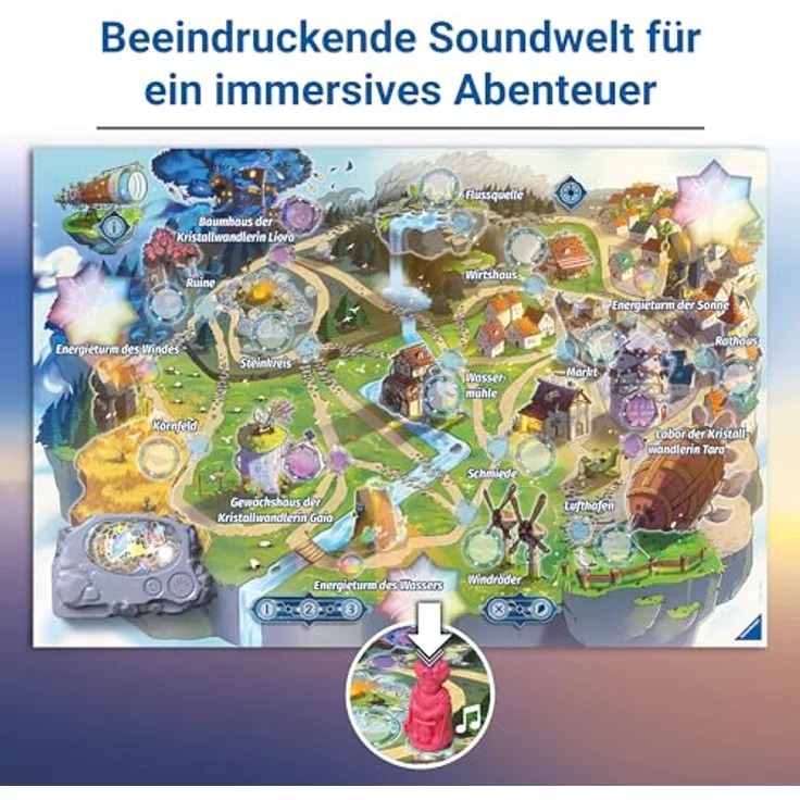 Ravensburger Ventopia, elektronisches Gesellschaftsspiel mit Abenteuer-Gameplay für 2-4 Spieler, Made in Europe, ab 7 Jahren – Bild 4