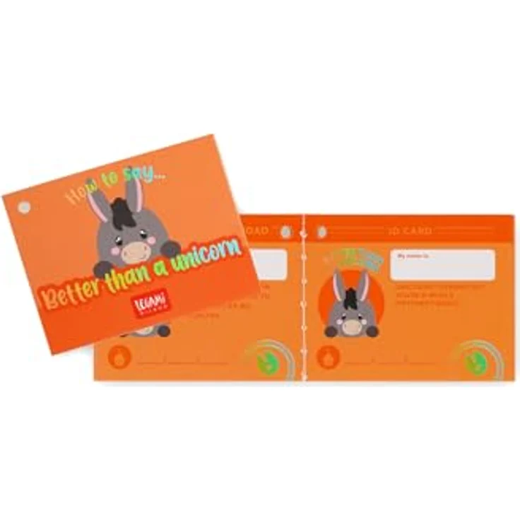 Legami Super Soft Plush Mini Plüsch - Esel, personalisierbare ID Karte, grau, 14x15x12 cm, steht alleine – Bild 3