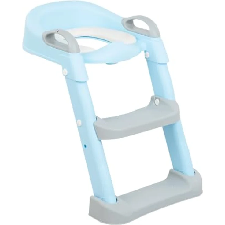 Kikkaboo Toilettenaufsatz Lea, Leiter, Toilettensitz, Griffe, Stufen verstellbar, Farbe:hellblau – Bild 3