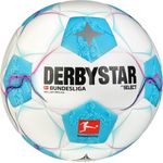 Derbystar Fussball Bundesliga Brillant Replica 2024/2025, Trainingsball 5 - Weiß-Hellblau-Schwarz-Pink