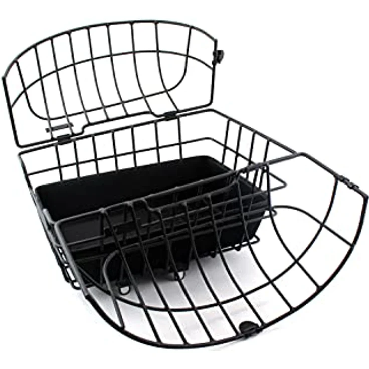 Hinterrad-Tierfahrradkorb Luna Alu, schwarz, 50x36x50cm m. Fix. -System – Bild 3
