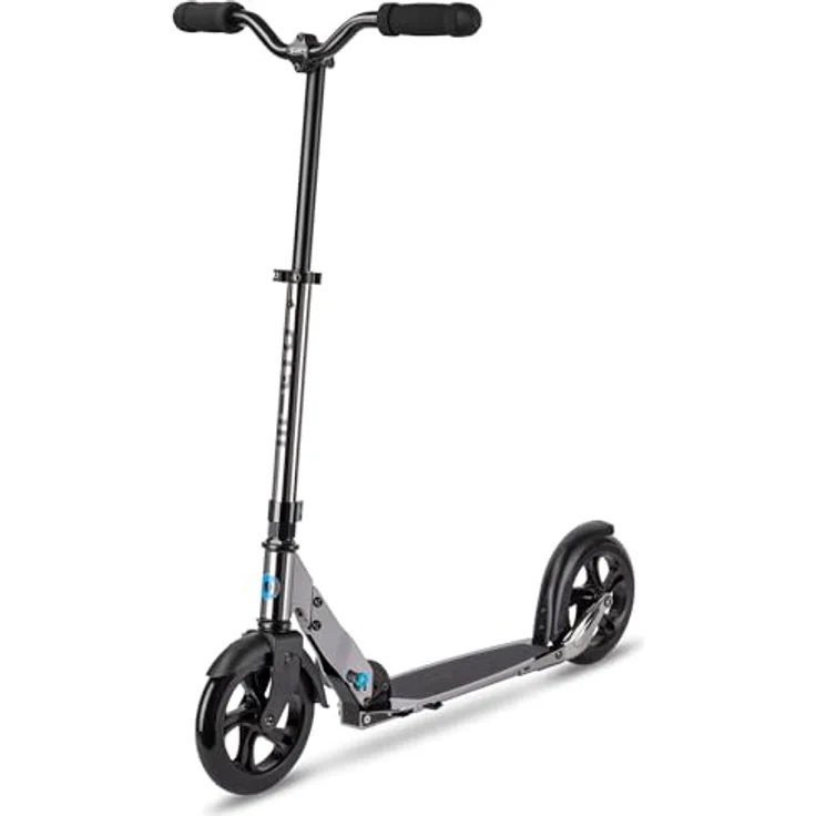 Micro Micro Classic Neochrom Schwarz, Scooter mit extragroßen 200 mm Rädern & ergonomischem Trittbrett – Bild 1
