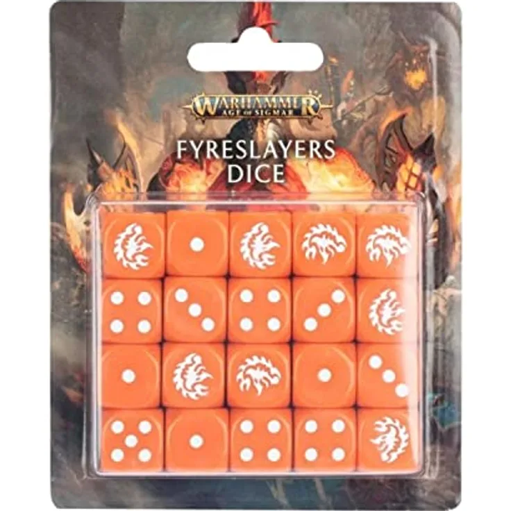 Warhammer Age of Sigmar Fyreslayers Würfelset, Modellnummer 99220205004
