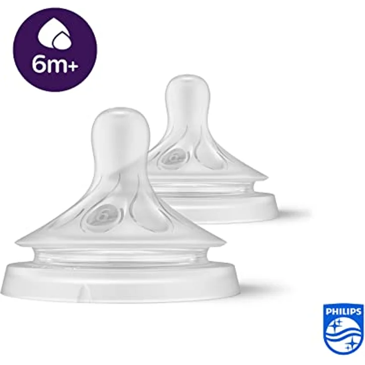 Philips Avent Natural Response Sauger – 2x Sauger für Babyflaschen mit Durchflussstärke 6, BPA-frei, für Babys ab 6 Monaten (Modell SCY966/02) – Bild 2