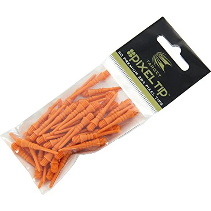 Target Darts Orangene Pixel Softdart Spitzen, 50er-Pack für elektronisches Dartboard, Hochleistungs-Spitzen mit speziellem Grip – Bild 2