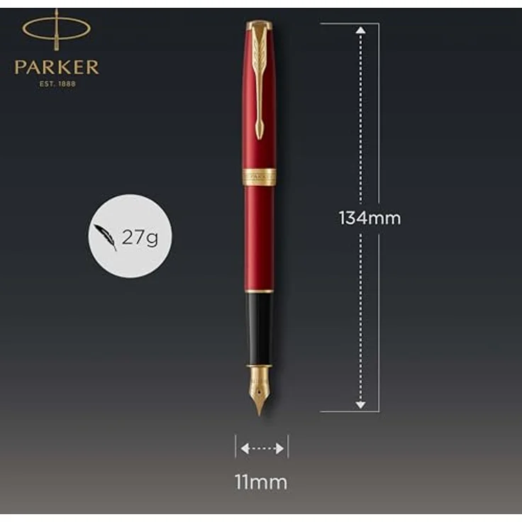 Parker Pen Sonnet, Eleganter Schreibstift in Schwarz mit zeitlosem Design – Bild 3