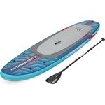 Bestway Hydro Force SUP Allround Board-Set Oceana Compactair, 305 x 84 x 15 cm, 1 Person, bis 130 kg, integrierte Elektropumpe, FortiFiber-Material, Anti-Rutsch, Paddel, Finne, Rucksack, Coil-Leash - Robustes Stand-Up Paddling Board für vielseitigen Wasserspaß