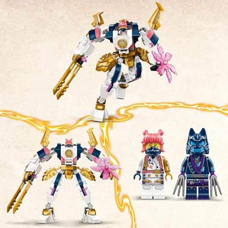 LEGO NINJAGO Soras Technikmech, Actionfiguren-Spielzeug für Kinder, Ninja-Set mit Figuren inkl. Sora, Mech zum Umgestalten, Geschenk für Jungs und Mädchen ab 7 Jahren 71807 – Bild 3