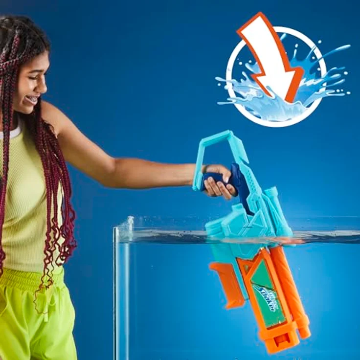Super Soaker Nerf Super Soaker Mega Dunk-Fill Wasserblaster, 1005 ml Tankkapazität mit Pump-Action und Zielfernrohr – Bild 3