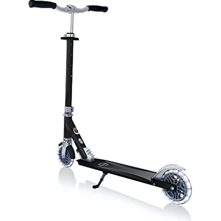 Globber Flow Element Lights 721-120, Scooter mit stabilem Aluminiumrahmen, schwarzen Polyurethanrädern und einstellbarem Lenker, max. Tragfähigkeit 100 kg – Bild 5