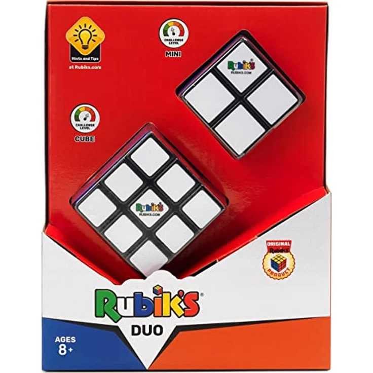 Rubik's Würfel Advanced 3 x 3 Spiel mit bunten Puzzlespieln – Set mit Würfeln 2 x 2 und 3 x 3 cm, originelle Farbabstimmung mit Anleitung – 6064009 – Spielzeug für Kinder ab 8 Jahren – Bild 3
