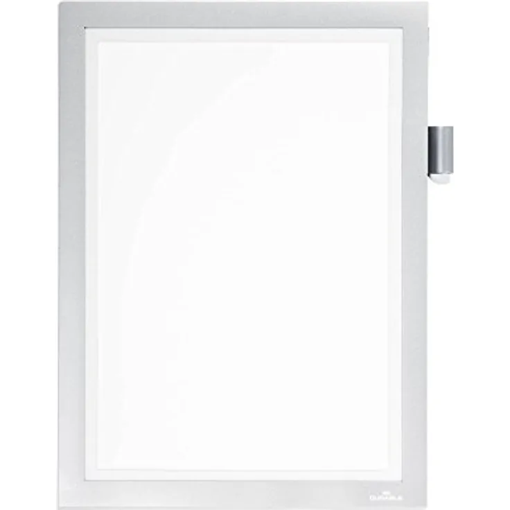 Durable Info-Rahmen Duraframe Magnetic Note (A4, offener Magnetrahmen mit Stifthalter), 1 Stück, silber, 498923