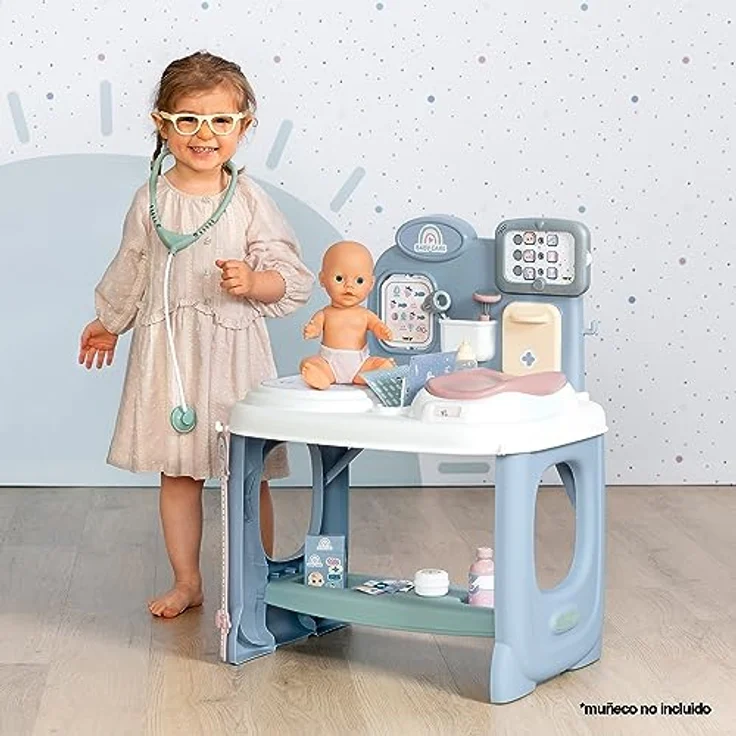 Smoby – Baby Care Center - für Puppen bis 38 cm – mit mechanischer Waage, Untersuchungstisch und Alles was zu einem Arztbesuch gehört, für Kinder ab 3 Jahren – Bild 3