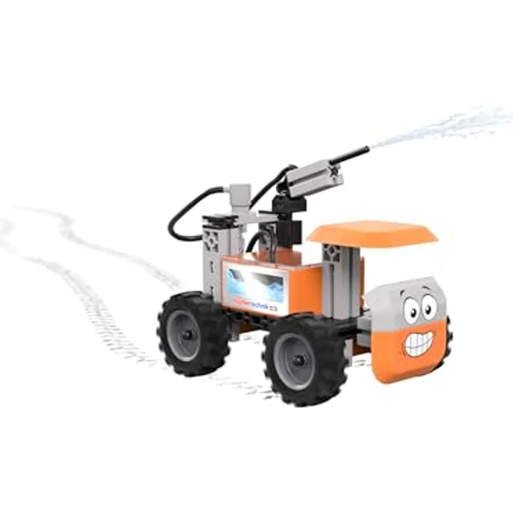 fischertechnik Junior Pro 576100, Konstruktionsspielzeug für Kinder ab 5 Jahren, Baukasten mit 7 Modellen inkl. Löschfahrzeug, orange – Bild 5