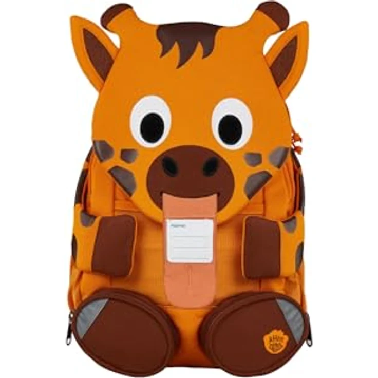 Affenzahn Grosser Freund, Kindergartenrucksack aus robustem Polyester mit Trinkflaschenfach, orange – Bild 5