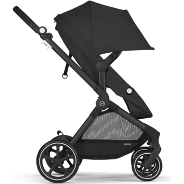 Cybex Gold Kinderwagen EOS 2-in-1, Reisesystem ab Geburt bis 22 kg, wendbare Sitzeinheit, Moon Black – Bild 3
