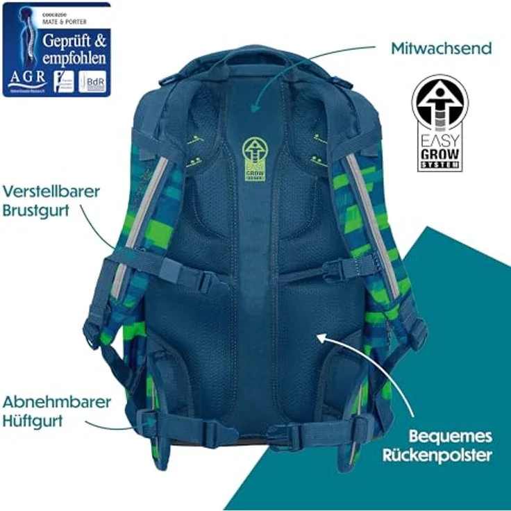 Coocazoo Mate Lime Stripe - Preisvergleich – Bild 6