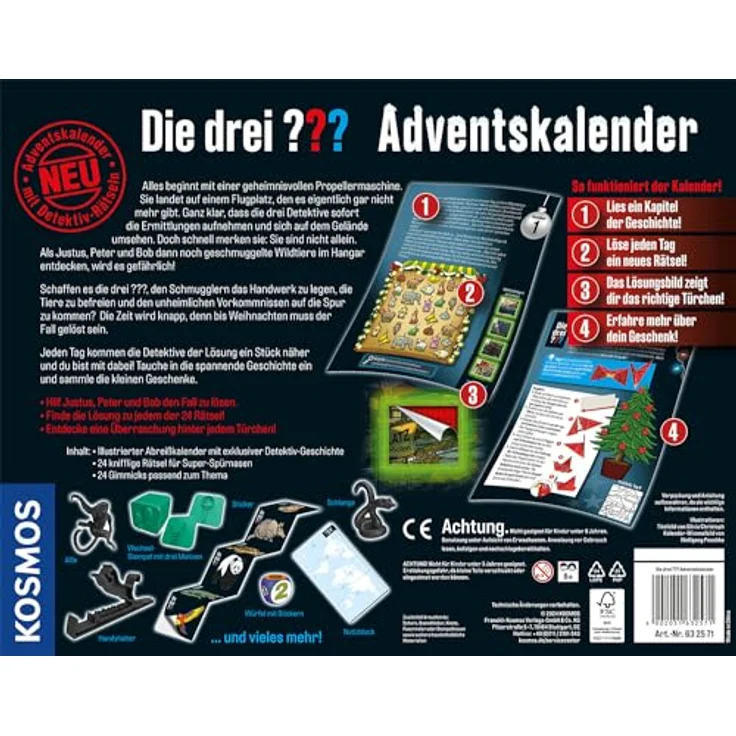 Kosmos Spielzeug-Adventskalender Die drei ??? - 2024 - Preisvergleich – Bild 2