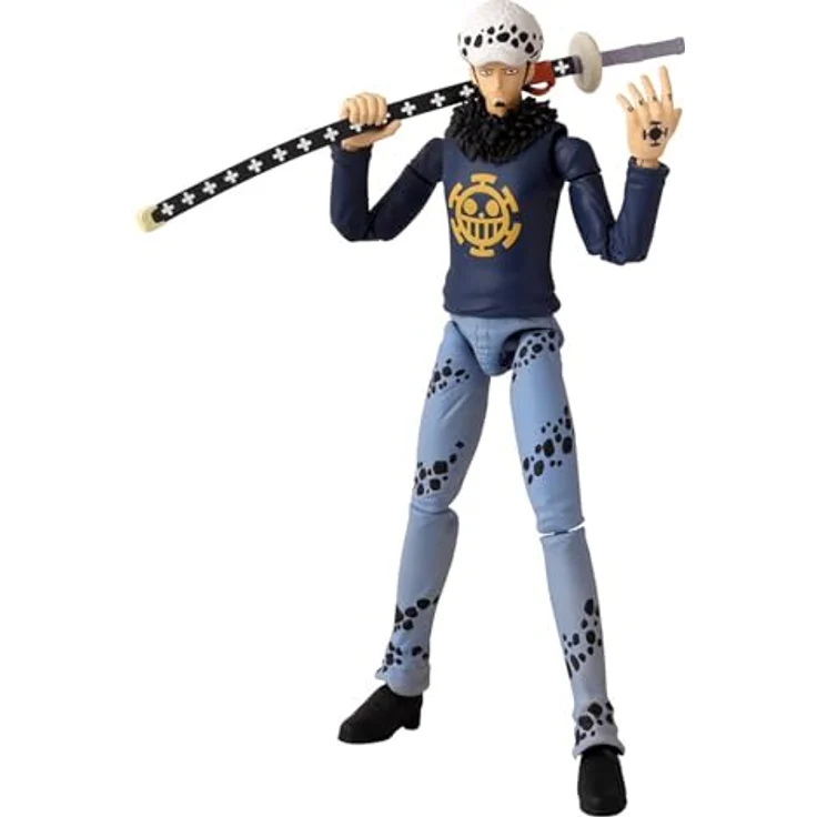 BANDAI Anime Heroes One Piece Trafalgar Law Figur, 17 cm, Gelenkfigur mit Zubehör und 16 Gelenkpunkten, offizielle Lizenz für Kinder ab 4 Jahren – Bild 1