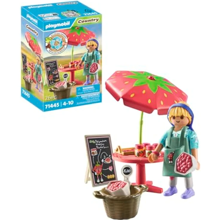 PLAYMOBIL® 71445 Marmeladenstand, mit Erdbeermarmelade und Erdbeerkuchen, Playmobil Country – Bild 4