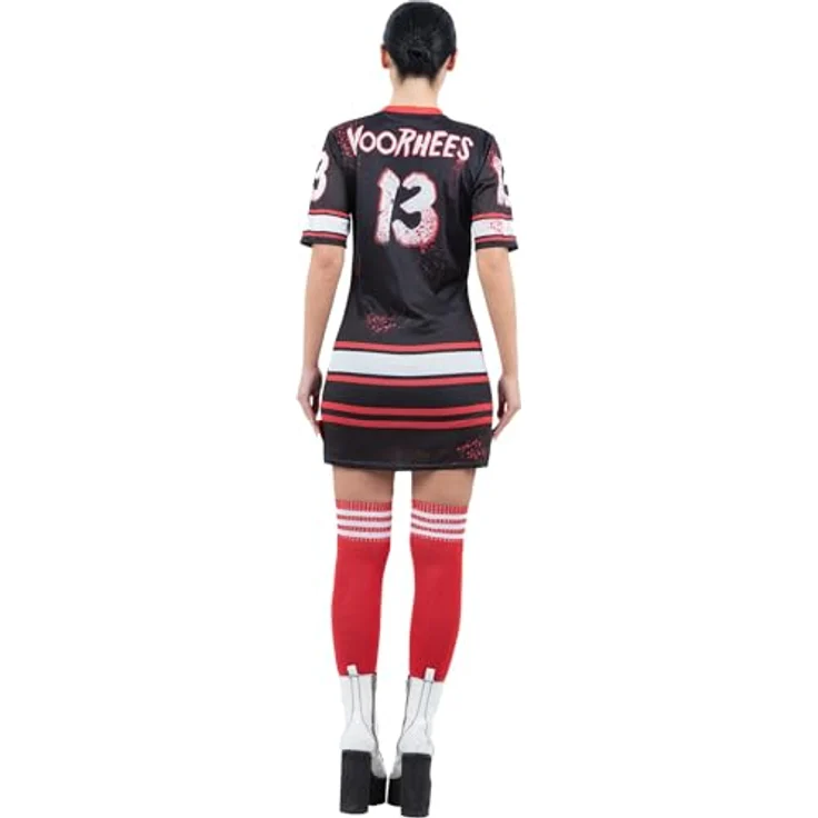 Smiffys Freitag der 13. Jason Hockey Kleid für Frauen (M) - Offiziell lizenziertes Kostüm, gruseliges Design für Halloween – Bild 3
