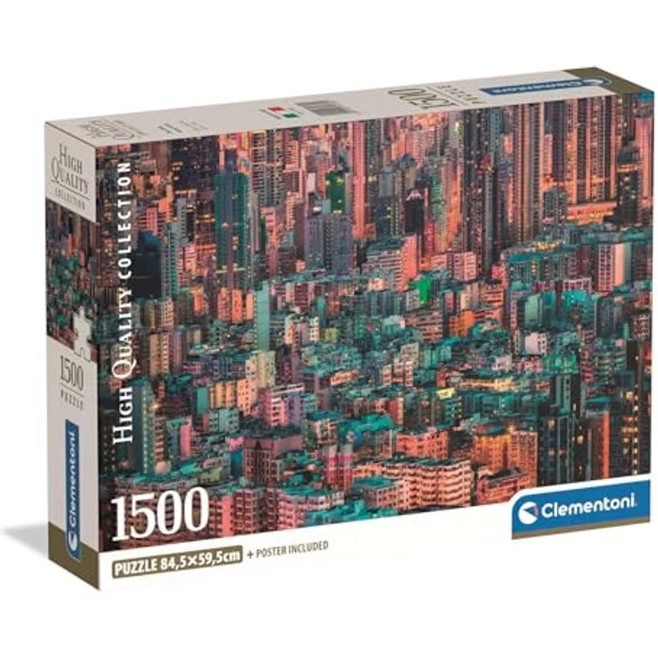 Clementoni Puzzle Collection - The Hive, Hong Kong 1500 Teile, Puzzle für Erwachsene, Made in Italy, 59,2 x 84,3 cm – Bild 1