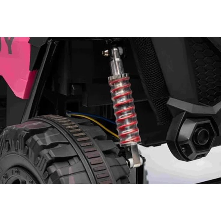Beneo Motors T-Rex 24V 2-Sitzer Kinder Elektroauto 4×4 mit Fernbedienung, Lithium-Akku 21,6V/5Ah, LED-Leuchten, MP3/USB/AUX, für 3–8 Jahre, Rose – Bild 2
