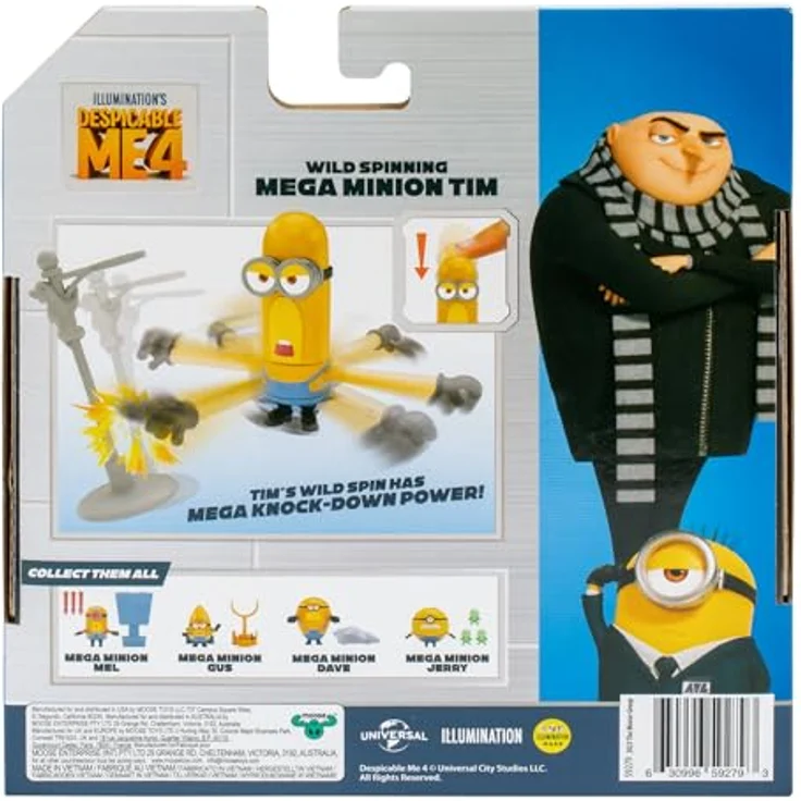 Moose Ich - Einfach Unverbesserlich 4 Mega Minion Actionfigur Tim, 10 cm groß mit Zubehör in Fensterbox – Bild 6