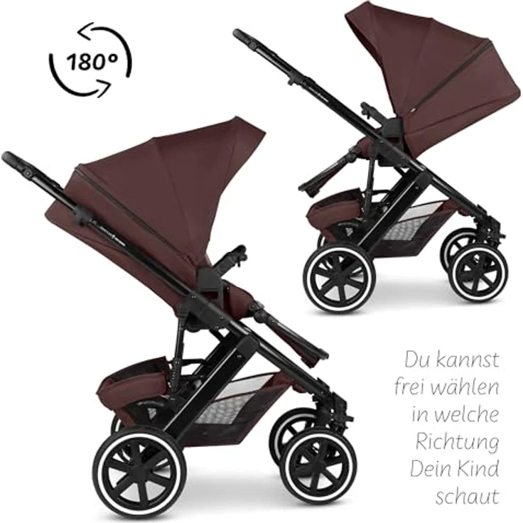 ABC Design Kombi-Kinderwagen Salsa 5 Air Set - Flexibel, komfortabel und praktisch - Umbra – Bild 5