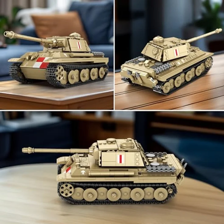 Reobrix Pudel Panzer-Bausteinset 77034, Militär-Panzermodell im Maßstab 1:23 mit 969 Teilen, autorisiert von World of Tanks, ab 14 Jahren – Bild 3