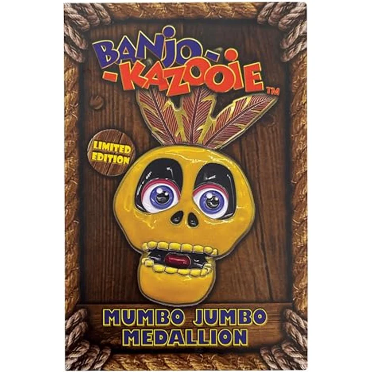 Fanatic Banjo-Kazooie Medaille Mumbo Jumbo Limited Edition, Antik Messing mit buntem Emaille-Finish, 107x57mm, limitiert auf 5000 Stück – Bild 3