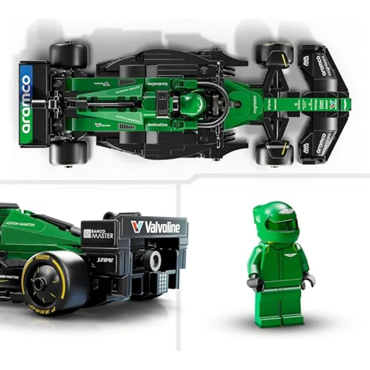 LEGO Speed Champions Aston Martin Aramco F1 AMR24 Rennauto - Spielzeug mit Formel 1 Minifigur - baubares Modellauto für Jungen und Mädchen ab 10 Jahren und erwachsene Motorsport Fans 77245 – Bild 4