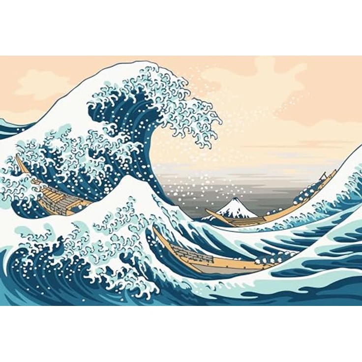 Ravensburger CreArt - Malen nach Zahlen 23690 - ART Collection: The Great Wave (Hokusai) - ab 14 – Bild 2