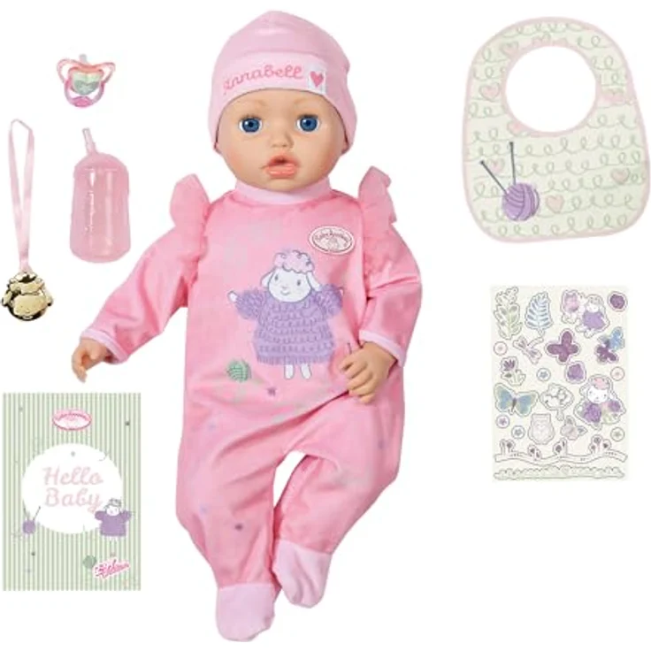 Zapf Creation® Baby Annabell Active Annabell, 43 cm große Babypuppe mit realistischen Bewegungen und Geräuschen, inklusive Schnuller und Fläschchen, für Kinder ab 3 Jahren – Bild 2