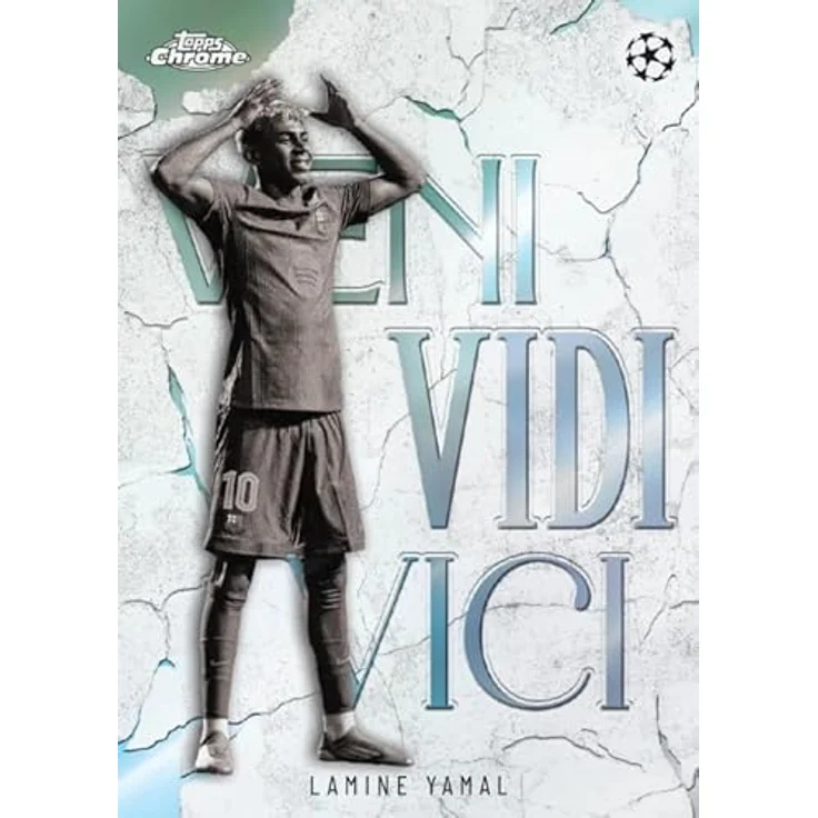 Topps 2025/26 Chrome UEFA Club Competitions Hobby Box, Sammelkarten mit hochwertigen Karten, garantierten Autogrammen und seltenen Refractors – Bild 4