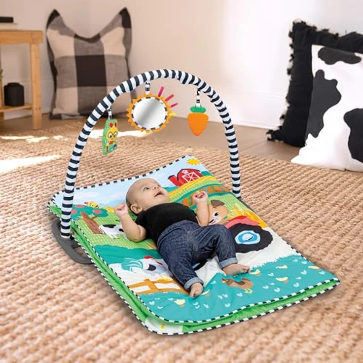 Baby Einstein Farm Explorers, Spielbogen mit extra großer Spielmatte, Aktivitätsspielzeug und Formensortierer, für 0 Monate bis 4+ Jahre – Bild 2