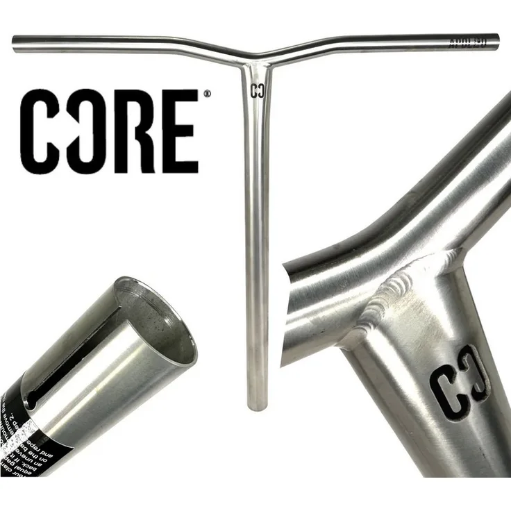 Core Action Sports Stuntscooter Core Apollo Titan Stunt-Scooter SCS / HIC Bar 35 63cm Raw, Leichtgewichtiger Titan-Lenker für maximale Performance