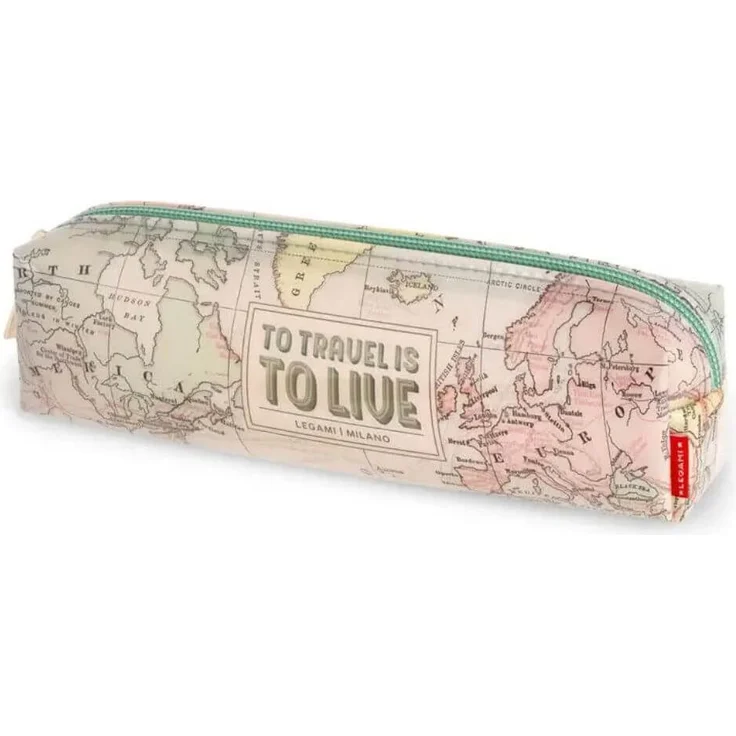 Legami Federmäppchen Transparentes Schreibmäppchen - Travel, Reißverschluss, TPU Material, transparent – Bild 1