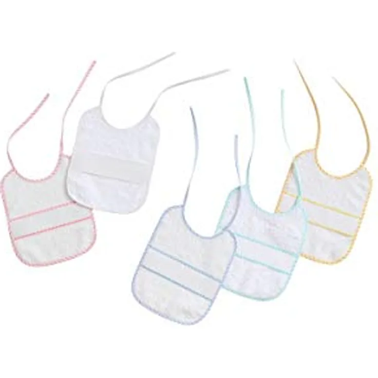 Interbaby 00043 Lot von 12 20x20 cm Baumwolllätzchen, weiß, 420 g